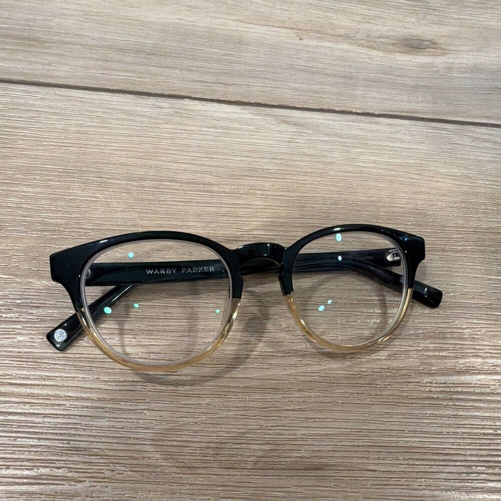 Warby Parker Percey 124 Round Full Rim Plastic Eyeglass Frames 48-20-140 Black